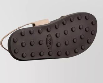 Tod's flat sandals gold tone hardware straps