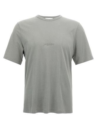 Saint Laurent Gray Cotton Mens T-Shirt
