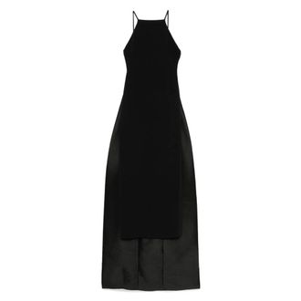 Solace London Zwarte Strapless Sluier Detail Jurk - Dames - Avondkleed - Zwart - XS - Kleedjes
