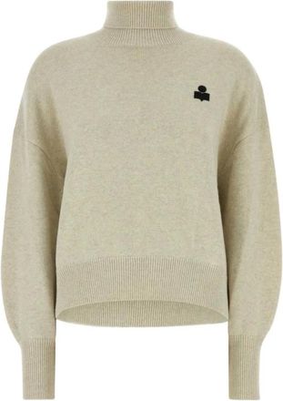 Isabel Marant Truien & Vesten, Dames, Beige, 3Xs, Katoen, Nasha Turtleneck