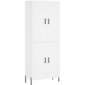 vidaXL Highboard White 69.5x34x180 cm Engineered Wood Vidaxl