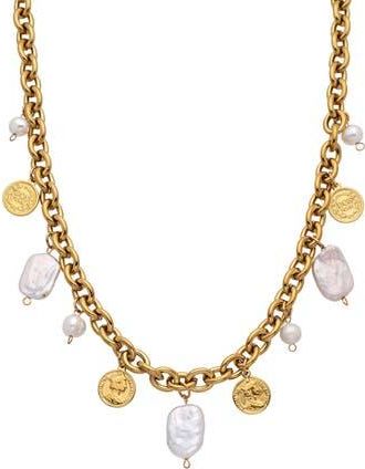 Eye Candy Los Angeles Victoria Charm Necklace in Gold at Nordstrom Rack