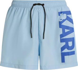 Karl Lagerfeld Costume da bagno con stampa - Blu