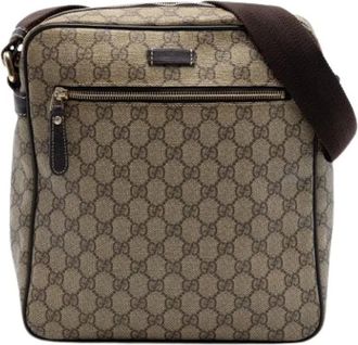 Gucci Pre-owned Cross Body Bags, female, Beige, Size: ONE SIZE Pre-owned Coated Canvas Crossbody Bag