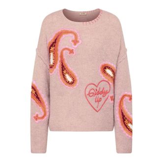 LeComte Ronde hals gebreid - Dames - Truien - Roze - Maat: XS