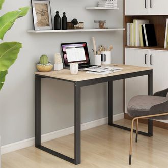 vidaXL Escritorio De Madera De Ingenier&iacute;a Negro Y Roble 110x60x73 Cm Vidaxl