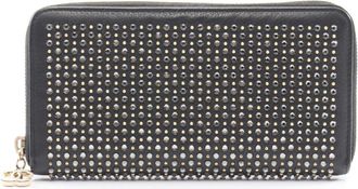 Chanel Black Leather Rhinestone Long Wallet (Bi-Fold) (Pre-Owned)
