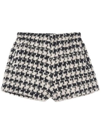 Anine Bing Lyle houndstooth shorts - Black