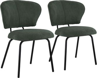 Happy Garden Set di 2 sedie nilsa in velluto a coste verde