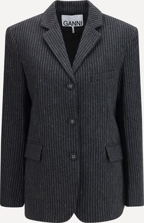 Ganni Pinstripe wool Blazer Female 38