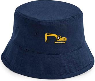 Generic Kids Bucket Hat Digger Summer Embroidered Unisex Festival Party Fisherman (as8, Alpha, s, Navy)