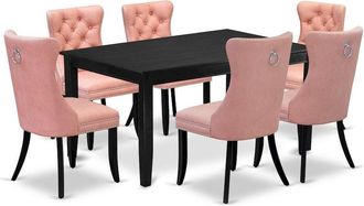 East West Furniture 7 Piece Kitchen Table & Chairs Set