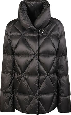 Fay Argyle Diamond-Quilted Down Cape