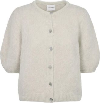 Americandreams Susan Cardigan met Korte Mouwen - Dames - Vesten - Beige - XL - Truien & Vesten