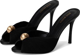 Steve Madden Priya Womens Sandals Black/Gold : 8.5 M, Textile