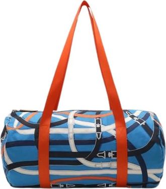 Herm&egrave;s Vintage, unisex, Blauw, ONE Size, Pre-owned Weekend Travel Bag