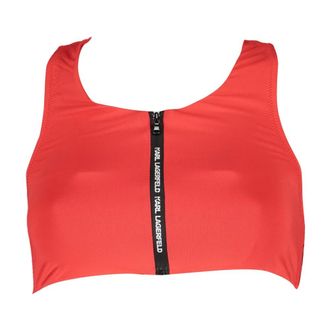 Karl Lagerfeld Bikinis, female, Red, Size: XS Sport Swimsuit Top