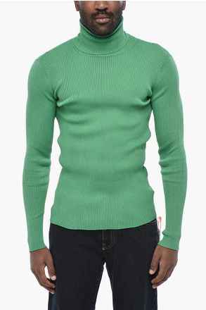 Off-white SEASONAL Ribbed Cotton Turtleneck HELVET size Xl