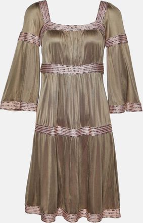 M Missoni Beige Jersey Tiered Short Dress