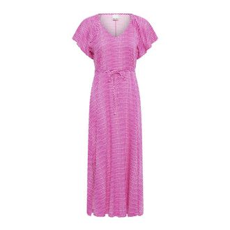 Ichi Ihaya DR9 Jurk - Dames - Casual kleedjes - Roze - XL - Kleedjes