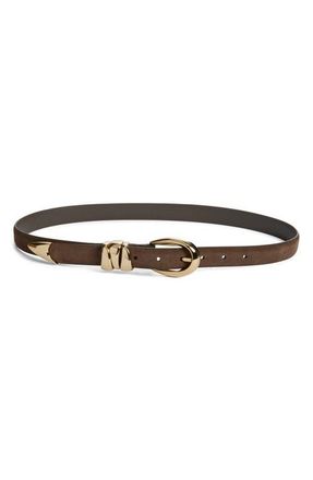 Madewell Triple Keeper Suede Belt in Dark Roast at Nordstrom, Size Xx-Large