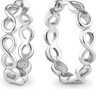 Devata Infinity Hoop Earrings in Silver at Nordstrom Rack