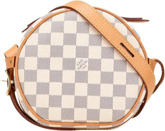 Louis Vuitton Pre-owned Damier Azur Boite Chapeaux Souple PM - Dames - Vintage Schoudertas - Wit - ONE Size - Vintage