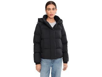 Levi's Hooded Puffer Jacket Womens Jacket Black : XL, Polyester