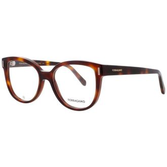 Ferragamo Ladies Tortoise Rectangular Eyeglass Frames Sf2994