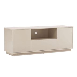 Oviala Mueble TV moderno rectangular L140 cm crudo