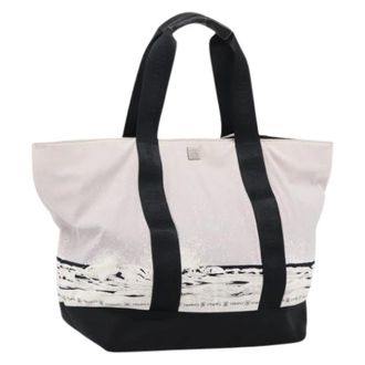 Chanel Bolso Tote de Nylon Pre-owned - Pre-owned - Mujer - Blanco - ONE SIZE