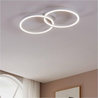 Loops Modern White LED Ceiling Light - Stylish Indoor Lighting for Any Room