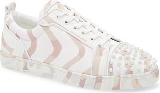 Christian Louboutin Louis Junior Orlato Spikes Sneaker in Multi Leche at Nordstrom, Size 11.5Us