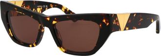 Bottega Veneta Stijlvolle Zonnebril - Dames - Zonnebrillen - Bruin - 52 MM - Accessoires