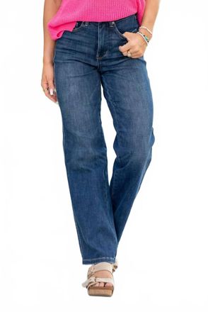 Judy Blue Tumm Control Classic Straight Leg Jeans In Dark Wash