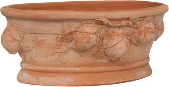 Biscottini International Biscottini - Cuenco De Terracota 100% Made In Italy Jarr&oacute;n De Exterior Totalmente Artesanal