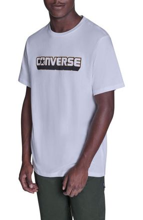 Converse Dimension Logo Tee in White 10A at Nordstrom, Size X-Large