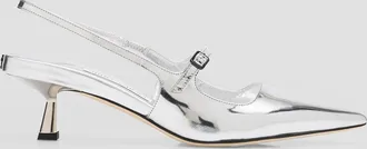 Jimmy Choo London Didi Metallic Mary Jane Slingback Pumps