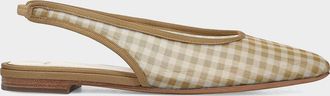 Vince Daphne II Gingham Mesh Slingback Flats