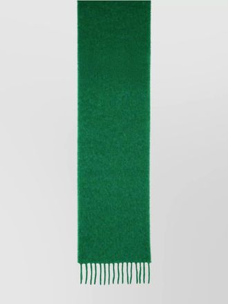 Marni soft alpaca blend scarf with fringed edges