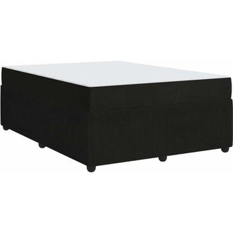 vidaXL Vidaxl - Estructura De Cama Con Colch&oacute;n Negro 160 X 200 Cm Terciopelo