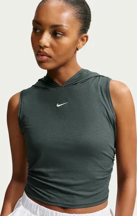 Nike Womens Nike Sportswear Slim Hooded Tank Top in Green | IV5029-303