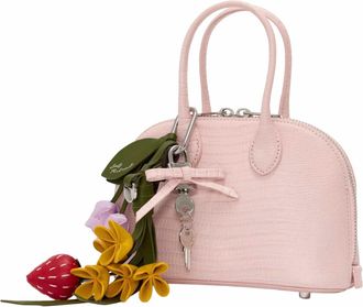 Self Portrait Womens Mini Leather Bag Pink Handbags Hand
