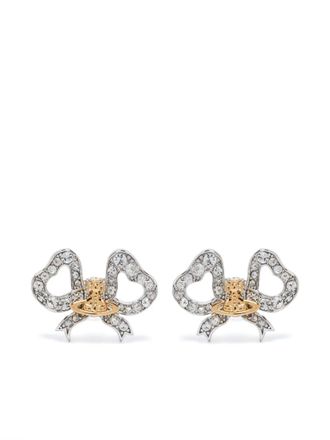 Vivienne Westwood Rigoberta crystal-embellished earrings - women - Brass/glass - OS - Silver