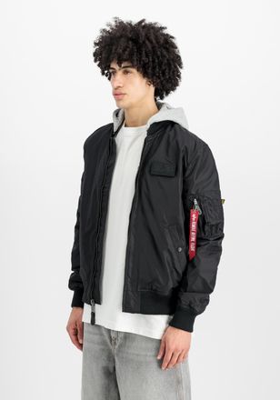 Alpha Industries Bomberjacke ALPHA INDUSTRIES MA-1 TT Hood Light, Herren, Gr. XXL, schwarz, Obermaterial: 100% Nylon, Futter: 100% Nylon, Kapuze: 75% Baumwolle, 25% Po