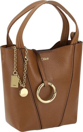 Chlo&eacute; Womens Spin Shoulder Bag Clay Brown Calf Leather Bos Taurus