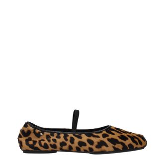 Tory Burch Tory Burch Damens Ballerinas Pferd Braun/Leopardenmuster