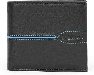 Melluso Portafogli uomo in pelle nero e blu cp610
