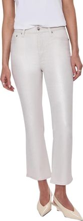 Pistola Denim Lennon High Rise Crop Boot Pant In Ivory Luster