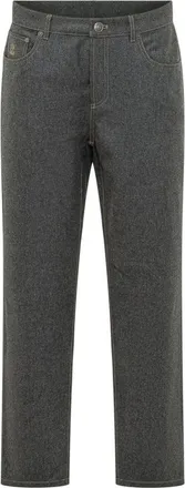 Brunello Cucinelli Jeans, Heren, Grijs, M, Rechte Jeans